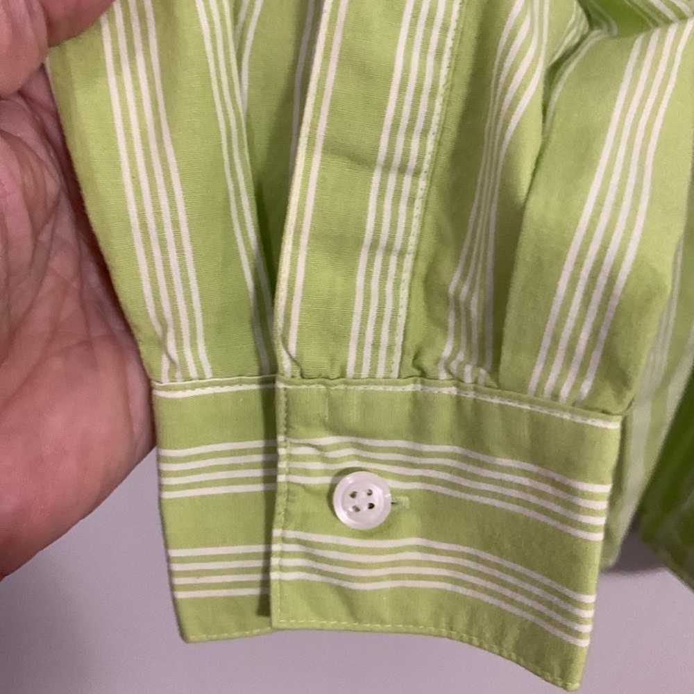 Susan Bristol Casuals striped button down blouse Size Large great condition - Picture 4 of 6